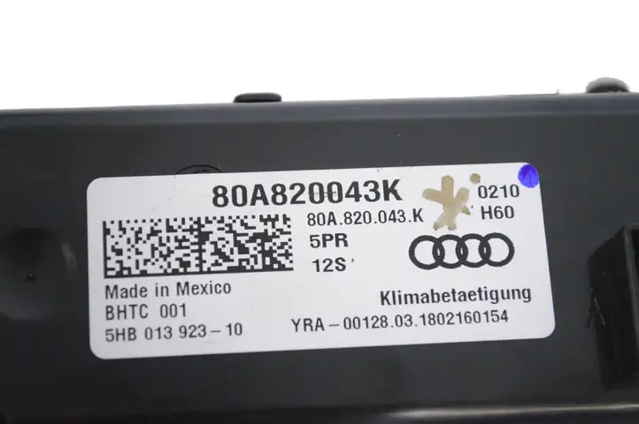 Audi Q5 SQ5 (2017 - ) 80A820043K Управление климат контролем — фото 5