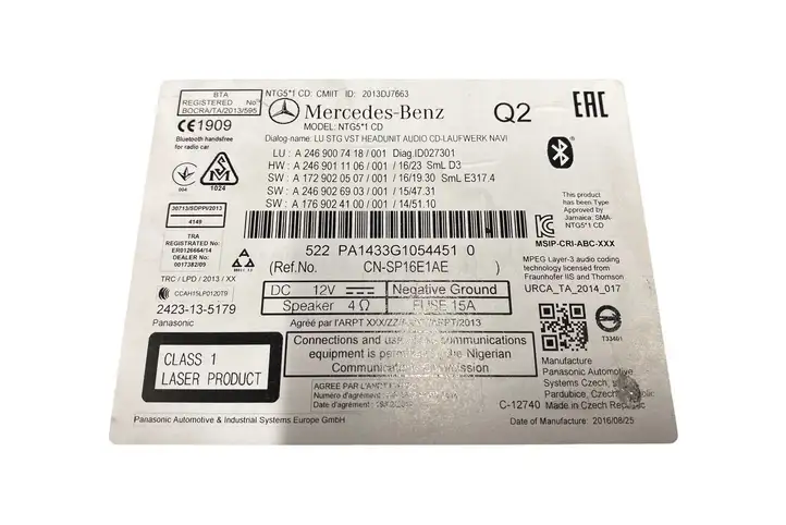 Mercedes-Benz B-class W246 (2014 - 2018) A2469007418 Магнитола / мультимедийная система — фото 7