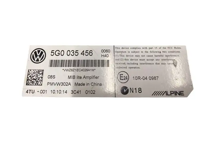 Volkswagen Golf VII (2013 - 2019) 5G0035456 Усилитель звука — фото 5