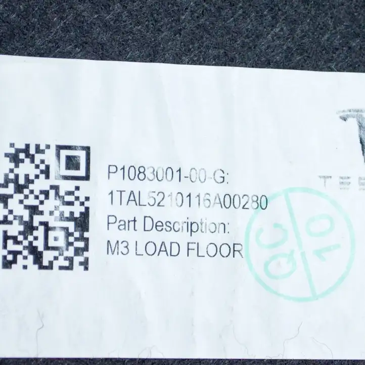 Tesla Model 3 (2017 - 2023) 108300100G Пол багажника — фото 3