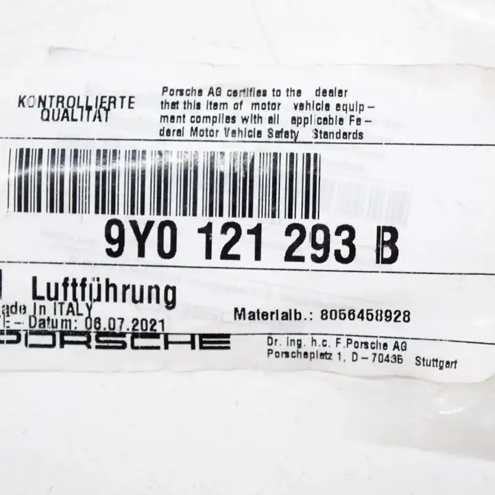 Porsche Cayenne (9Y0 9Y3) (2018 - ) 9Y0121293B Дефлектор воздуха — фото 6