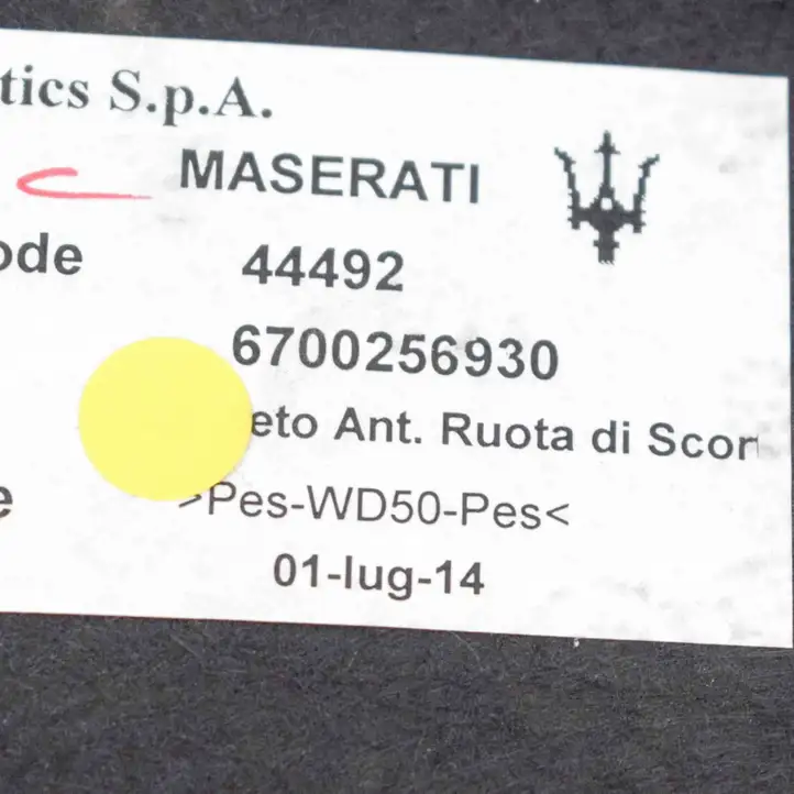 Maserati Ghibli (2013 - 2017) 670025693 Пол багажника — фото 6