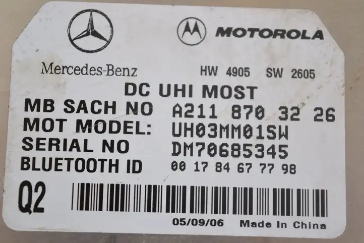 Mercedes-Benz ML W164 (2005 - 2011) A2218703226 Bluetooth модуль — фото 3