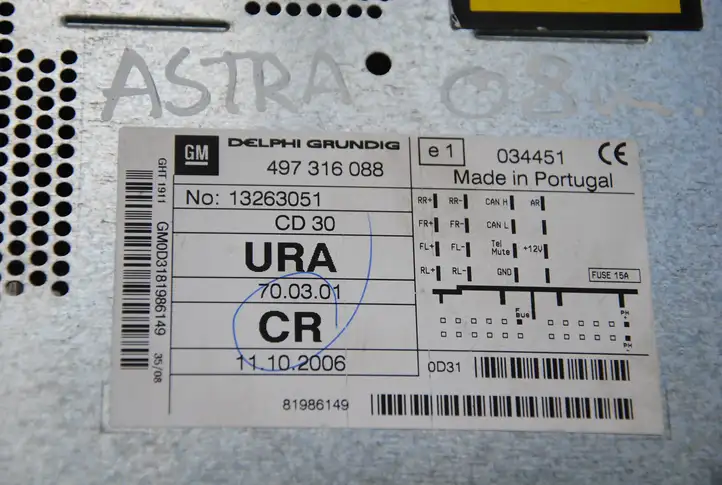 Opel Astra H (2004 - 2009) 497316088 Магнитола / мультимедийная система — фото 2