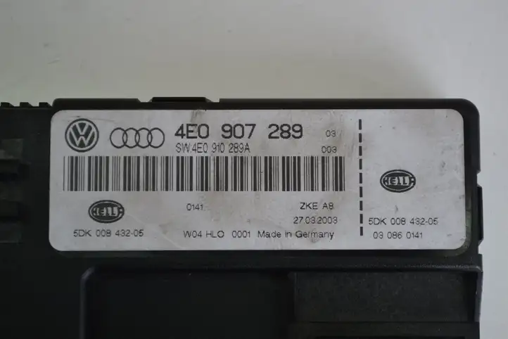 Audi A8 S8 D3 4E (2002 - 2005) 4E0907289 Модуль управления кузовом (BCM) — фото 4
