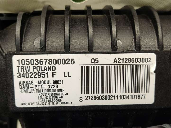 Mercedes-Benz E W212 (2009 - 2016)  A2128603002 Подушка безопастности пассажира