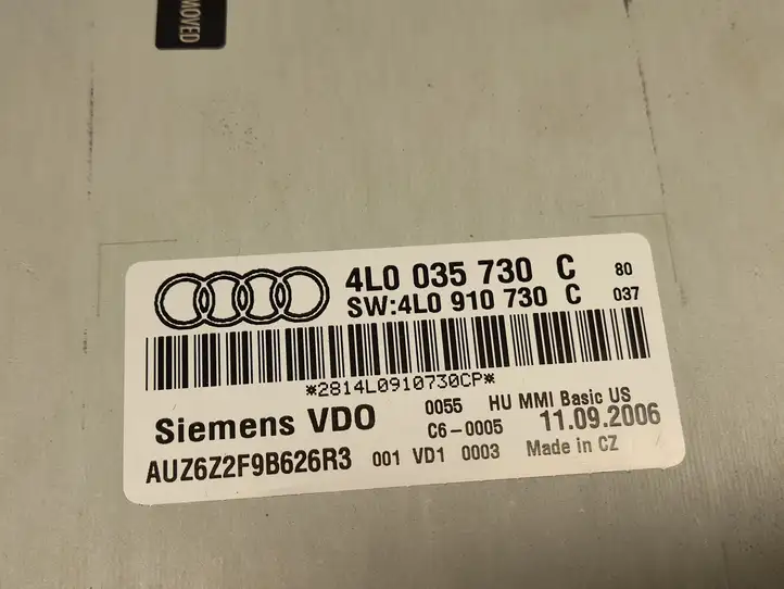 Audi Q7 4L (2005 - 2009) 4L0035730C Магнитола / мультимедийная система — фото 4