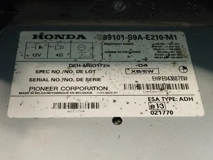 Honda CR-V (2004 - 2006) 39101S9AE210M1 Магнитола / мультимедийная система — фото 2