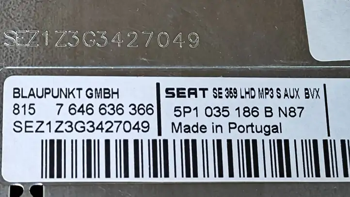 Seat Toledo III (5P) (2004 - 2009) 5P1035186B Магнитола / мультимедийная система — фото 5