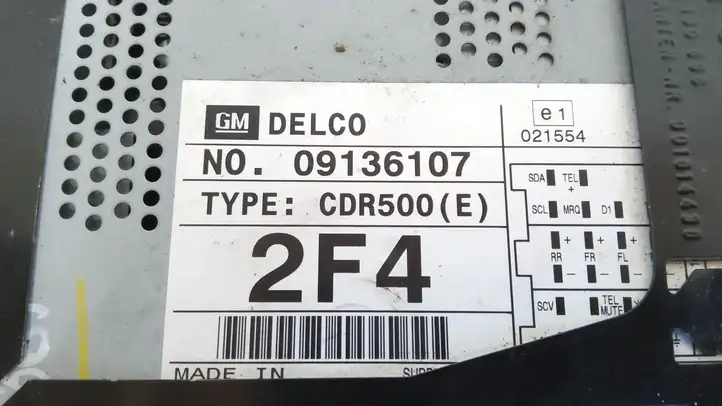 Opel Zafira (1999 - 2003)  09136107 Радио/ проигрыватель CD/DVD / навигация