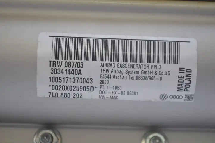 Volkswagen Touareg I (2002 - 2010) 7L0880202 Подушка безопасности пассажира — фото 4