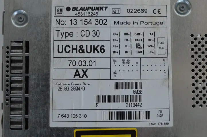 Opel Zafira B (2003 - 2006) 13154302 Магнитола / мультимедийная система — фото 2