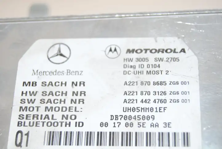 Mercedes-Benz S W221 (2005 - 2013) A2118708685 Bluetooth модуль — фото 5