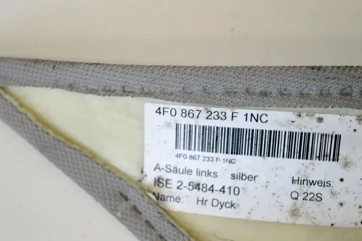 Audi A6 S6 C6 4F (2004 - 2008) 4F0867233F Обшивка стойки A — фото 3