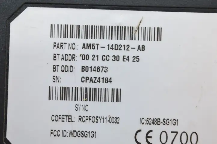 Ford Focus (2011 - 2015) AM5T14D212AB Bluetooth модуль — фото 5