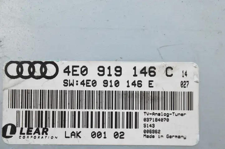 Audi A8 S8 D3 4E (2005 - 2007) 4E0919146C Модуль управления видео — фото 3