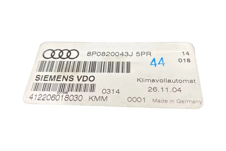Audi A4 S4 B6 8E 8H (2000 - 2006) 8P0820043J Блок управления климат-контролем — фото 6