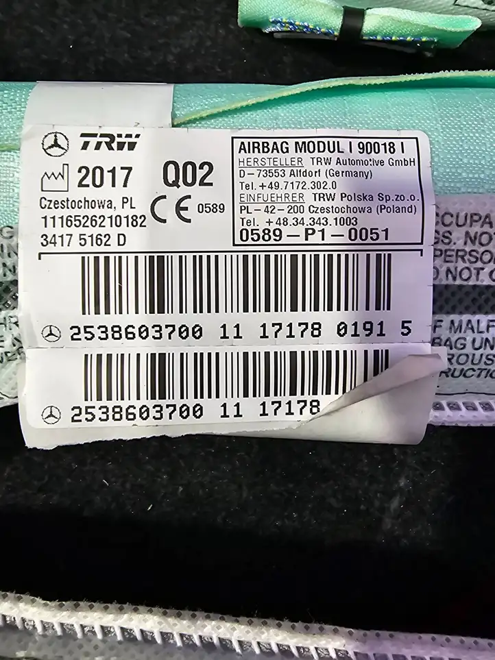 Mercedes-Benz GLC X253/C253 (2015 - ) 2538603700 Боковая подушка безопасности шторка — фото 4
