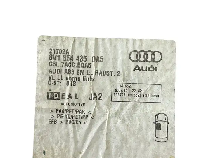 Audi A3/S3 8V (2012 - 2016) 8V4864452A Комплект автомобильных ковриков — фото 6
