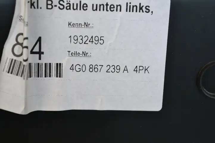 Audi A6 C7 (2011 - 2014) 4G0867239A Нижняя обшивка стойки B — фото 4