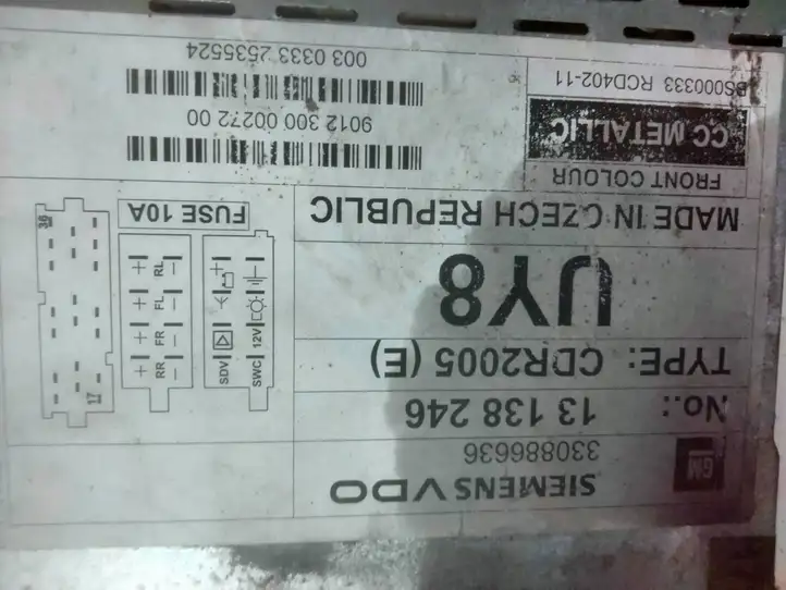 Opel Meriva A (2002 - 2006) 13138246 Магнитола / мультимедийная система — фото 4