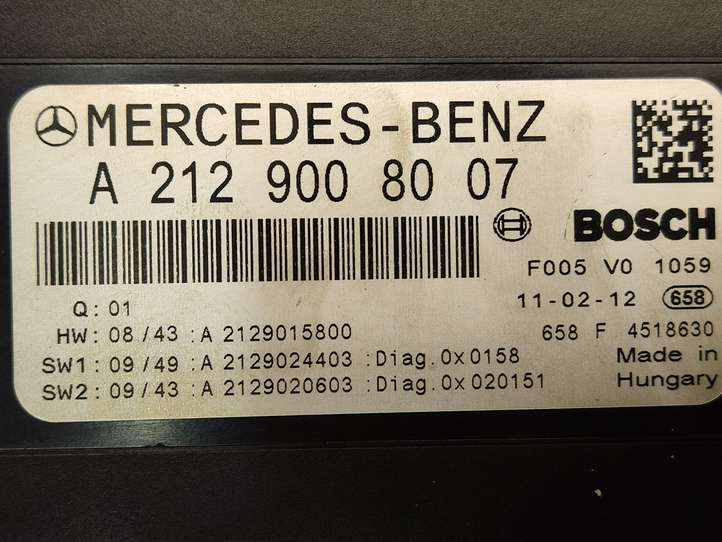 Mercedes-Benz C W204 (2007 - 2014)  A2129008007 Блок управления питанием