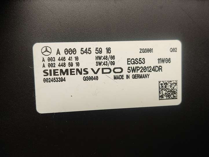 Mercedes-Benz C W204 (2007 - 2014)  A0005455916 Блок управления коробки передач