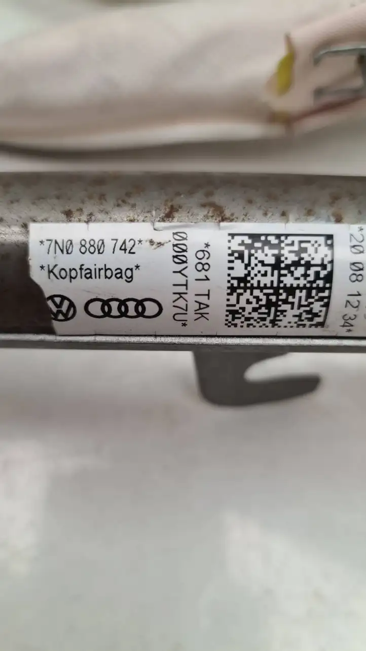 Volkswagen Sharan (2010 - 2015) 7N0880742 Боковая подушка безопасности шторка — фото 2