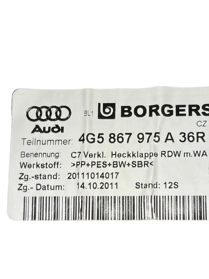 Audi A6 C7 (2011 - 2014) 4G5867975A Прочая отделка багажника — фото 6