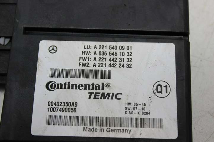 Mercedes-Benz CL C216 (2007 - 2014)  A2215400901 Включатель (включатели) управления бортового компьютера