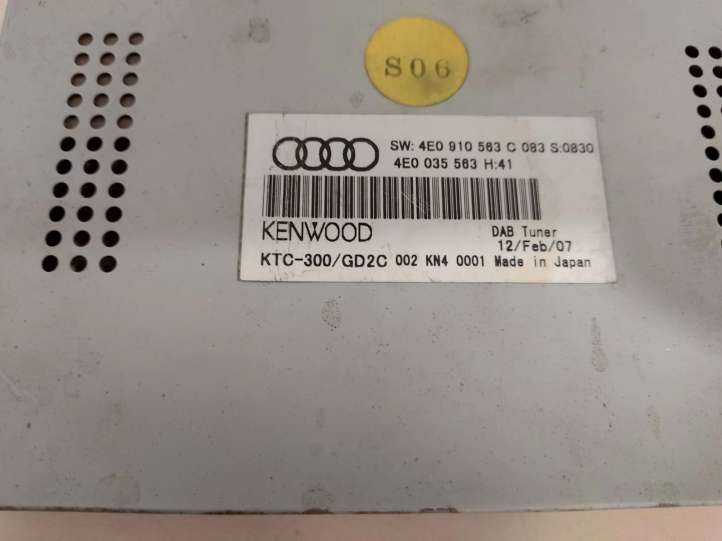 4E0035563C Audi A8 S8 D3 4E Antenos valdymo blokas