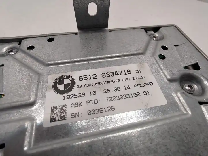BMW 3 F30 F35 F31 (2012 - 2018) 65129334716 Усилитель звука — фото 4