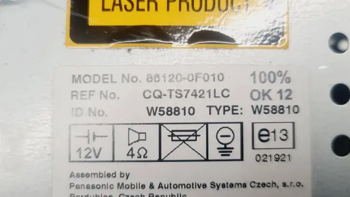 Toyota Corolla Verso AR10 (2004 - 2009) 861200F010 Магнитола / мультимедийная система — фото 4