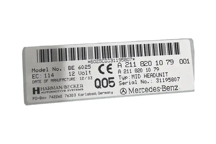 Mercedes-Benz E W211 (2002 - 2009) A2118201079001 Магнитола / мультимедийная система — фото 2