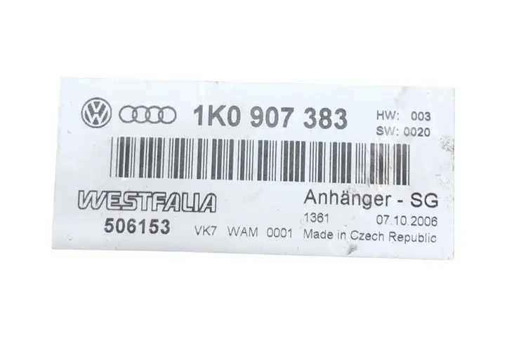 Skoda Octavia Mk2 (1Z) (2004 - 2013) 1K0907383 Блок управления фаркопом — фото 5