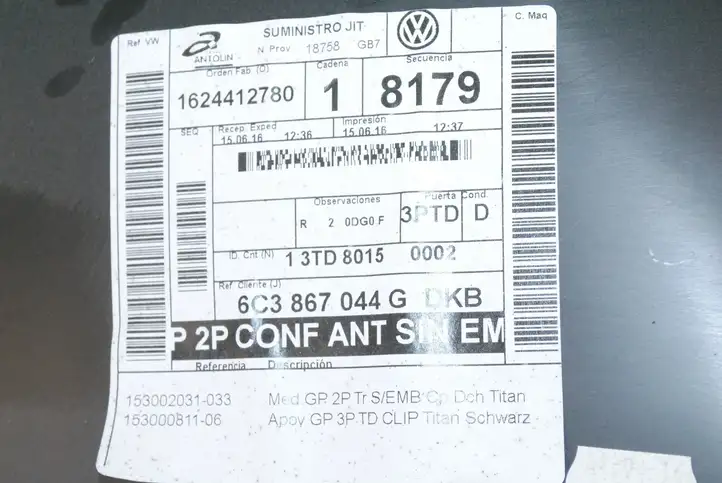 Volkswagen Polo V 6R (2009 - 2015) 6C3867044 Прочие детали салона — фото 4