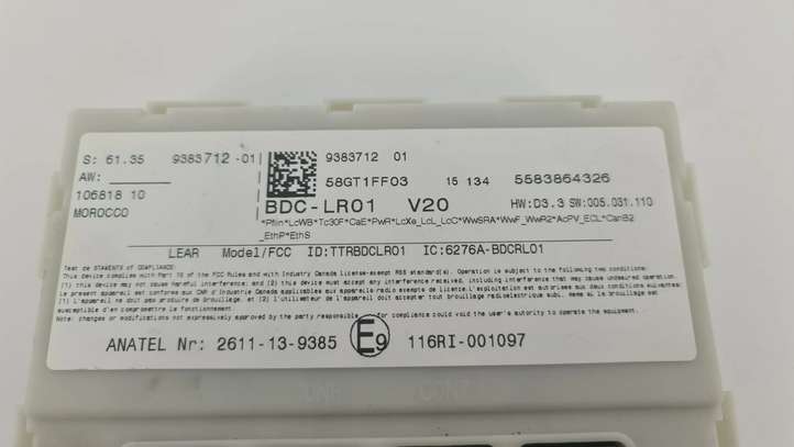 BMW X5 F15 (2013 - 2017)  9383712 Mодуль kомфортa