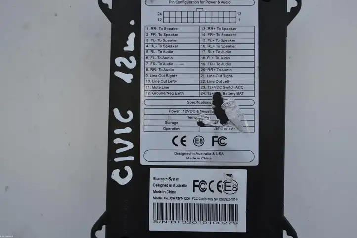 Honda Civic IX (2011 - 2017) EST0902101F Bluetooth модуль — фото 4