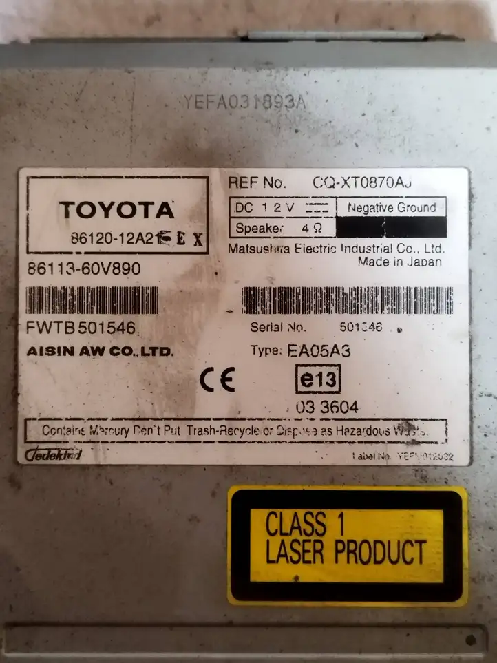 Toyota Auris 150 (2006 - 2012) CQXT0870AJ Контроллер мультимедийной системы — фото 2