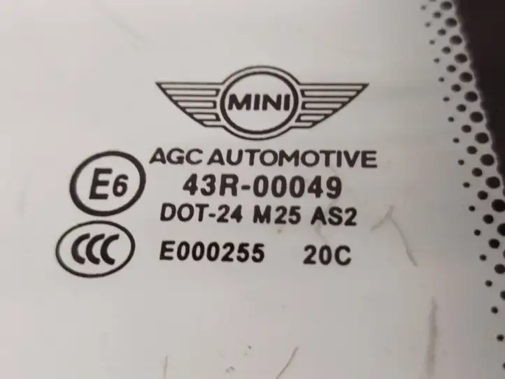 Mini One Cooper F56 F55 (2012 - 2022) 43R00049 Стекло задней двери — фото 3