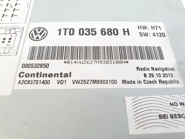 Volkswagen PASSAT CC (2008 - 2012) 1T0035680H Магнитола / мультимедийная система — фото 7