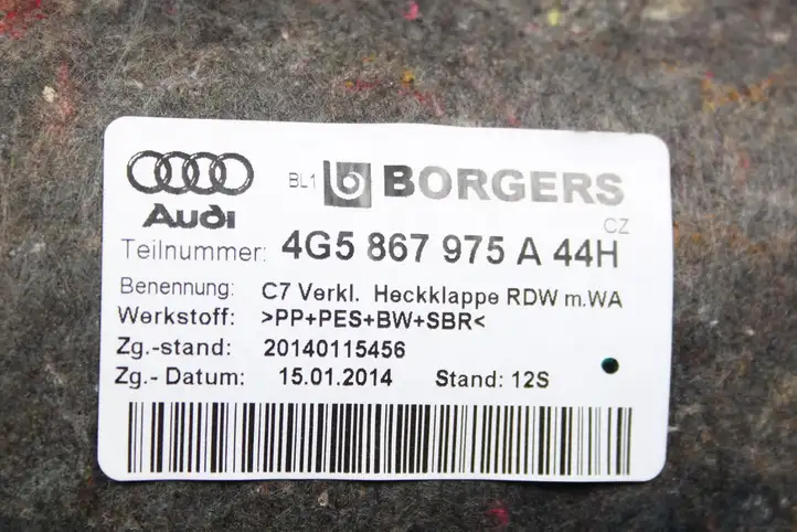 Audi A6 C7 (2014 - 2018) 4G5867975A Обшивка багажника — фото 4