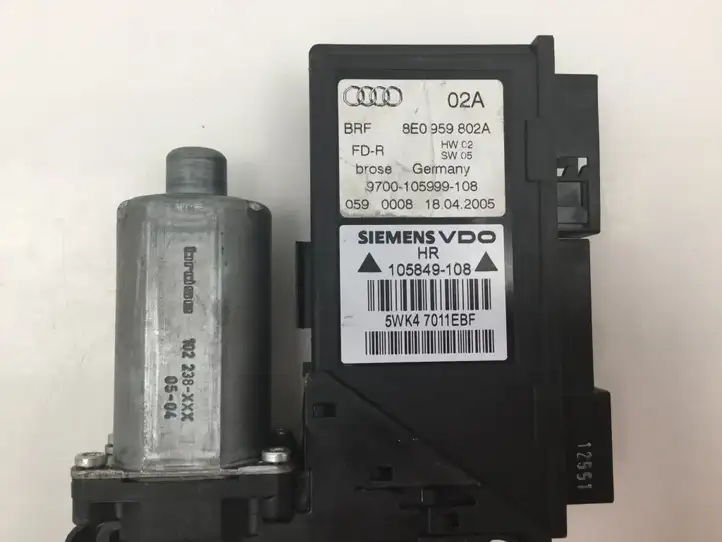 Audi A4 S4 B7 8E 8H (2004 - 2009) 8E0959802A Стеклоподъемник задней двери — фото 3