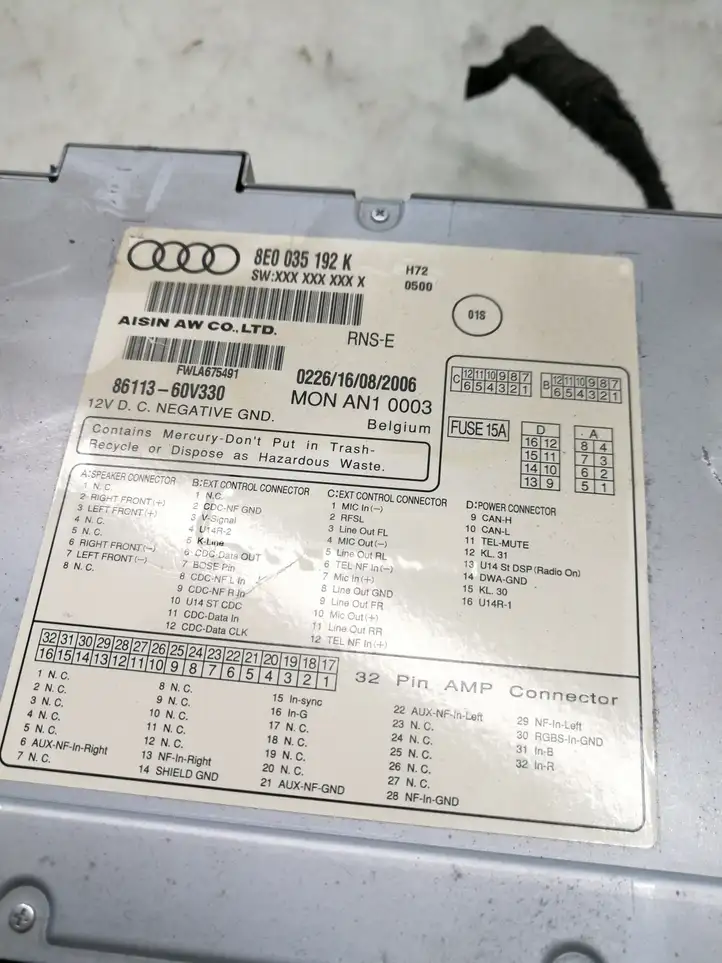 Audi A4 S4 B7 8E 8H (2004 - 2009) 8E0035192K Магнитола / мультимедийная система — фото 5