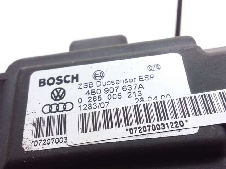 Audi A6 (1997 - 2001)  4B0907637A Датчик ESP (системы стабильности) (датчик курсовой устойчивости))