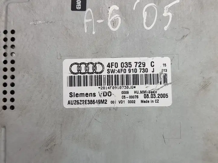 Audi A6 S6 C6 4F (2004 - 2008) 4F0035729C Магнитола / мультимедийная система — фото 6