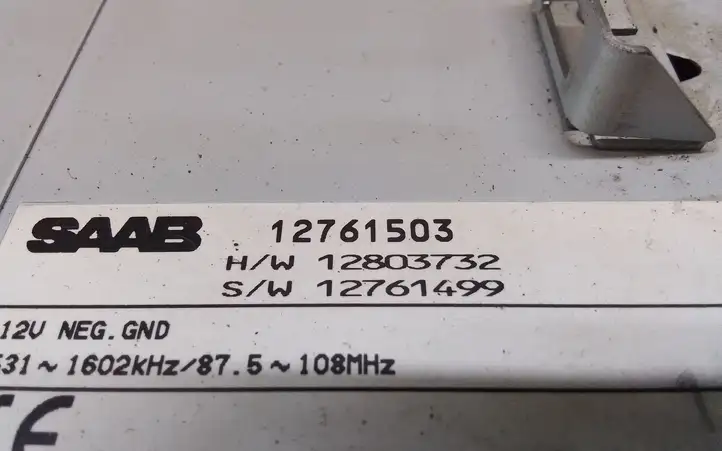 Saab 9-3 Ver2 (2003 - 2007)  12761503 Радио/ проигрыватель CD/DVD / навигация