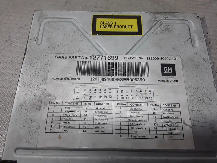 Saab 9-5 (2006 - 2010) 12771699 Магнитола / мультимедийная система — фото 2
