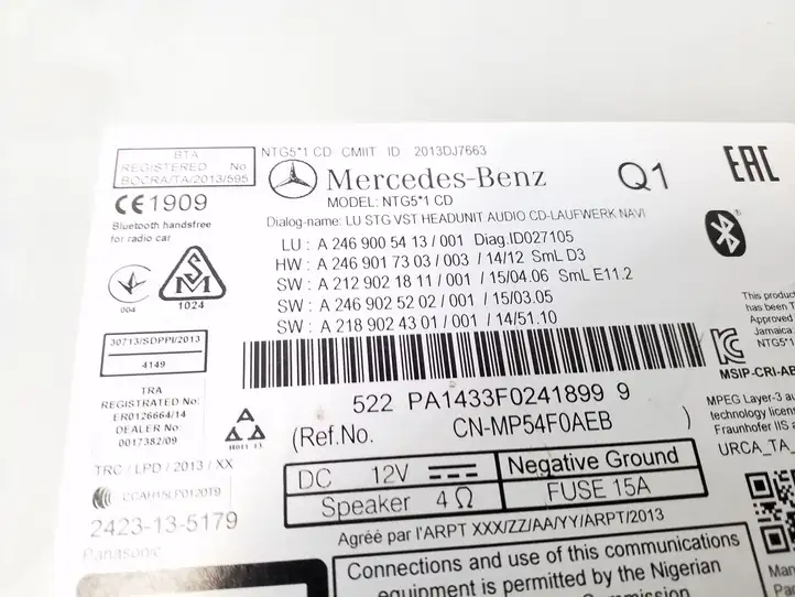 Mercedes-Benz B-class W246 (2014 - 2018) A2469005413 Магнитола / мультимедийная система — фото 3