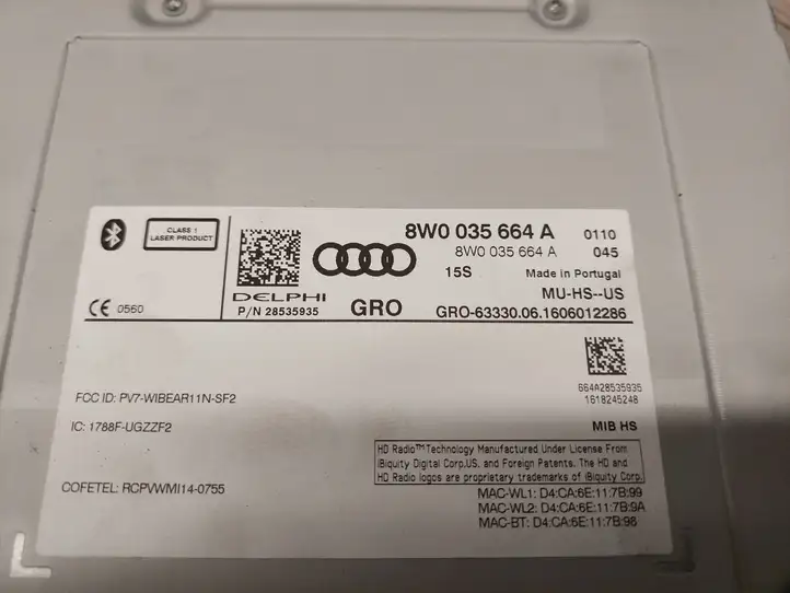 Audi A4 S4 B9 (2015 - 2019) 8W0035664A Магнитола / мультимедийная система — фото 2